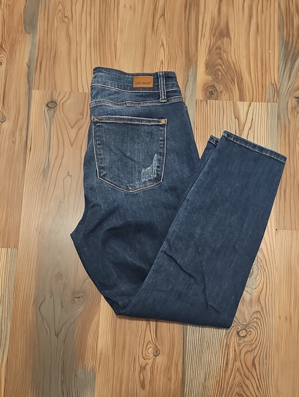 Judy Blue Indigo Skinny Jeans with Subtle Distress